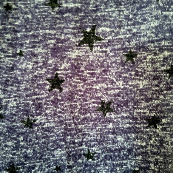 NWOT Bobeau Light cardigan star print, specked blue - Picture 6 of 6